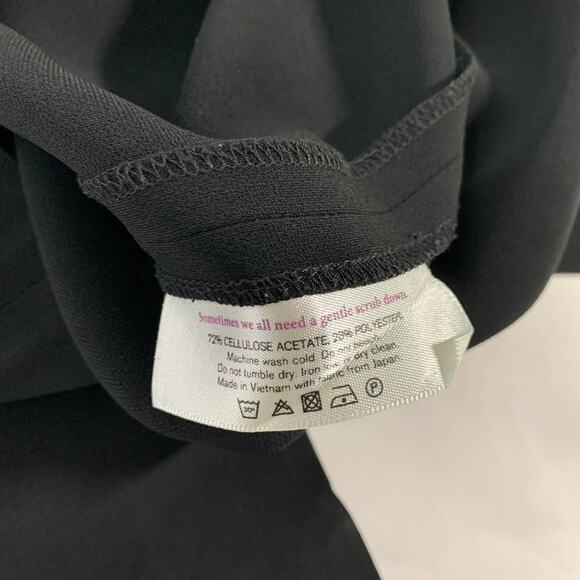 MM. Lafleur L Sarah Black Lightweight Crepe Cap Sleeve Dress Classic - Picture 8 of 9